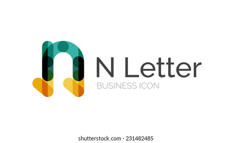 Minimal font or letter logo design isolated on white