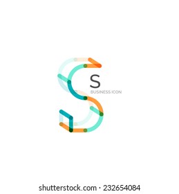 Minimal font or letter logo design isolated on white