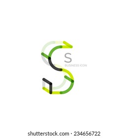 Minimal font or letter logo design isolated on white