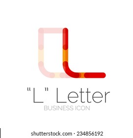 Minimal font or letter logo design isolated on white