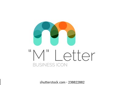 Minimal font or letter logo design isolated on white