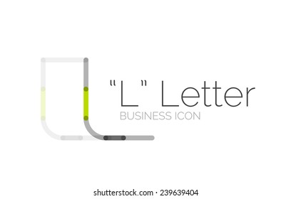 Diseño de letra o logotipo de letra mínimo aislado en blanco