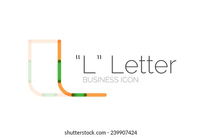 Diseño de letra o logotipo de letra mínimo aislado en blanco