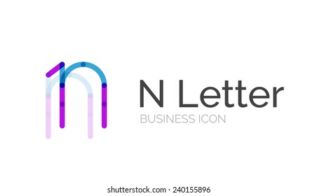 Minimal font or letter logo design isolated on white