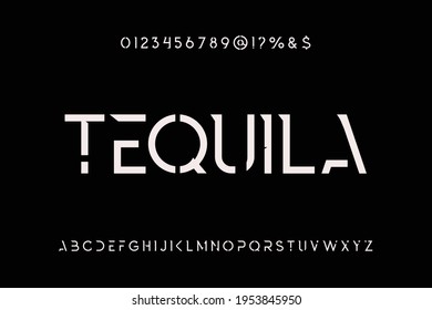 minimal font, typeface design, black  vector background