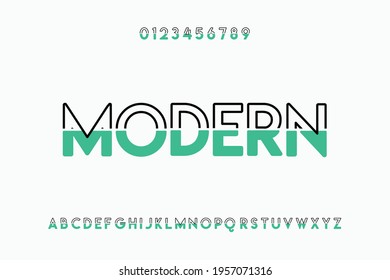 minimal font, typeface design, green style background