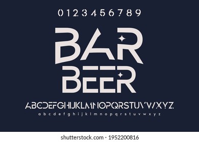 minimal  font, typeface design, white and blue style background