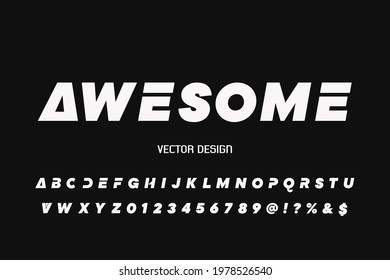 minimal font, typeface vector design, classic lettering, black style background - Shutterstock ID 1978526540