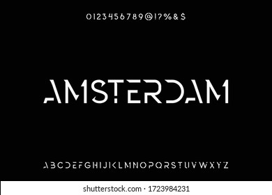 minimal font, typeface vector,letters and numbers, typography alphabet, lettering font  black  background