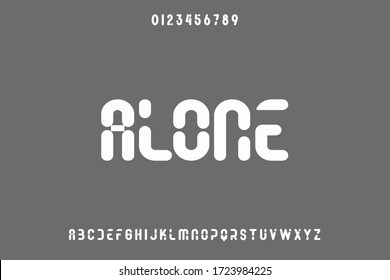 minimal font, typography alphabet, typeface vector, lettering font white and gray style background