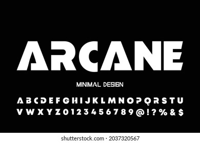 minimal font, Typography fonts. Classic Lettering. vector illustration  black style