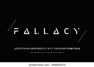 minimal font, vector design black and white style