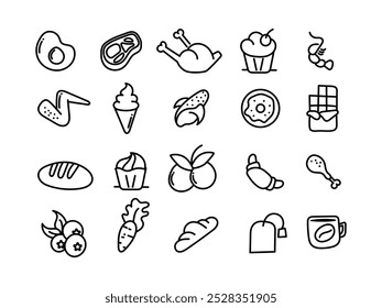 Minimal Food and Drinks Icon Pack