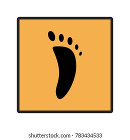 Minimal foot logo and icon.
