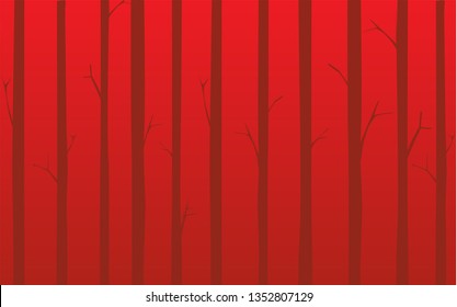 minimal forest tree silhouette landscape red gradient wallpaper