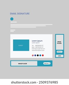 Diseño minimalista y formal Vector Email Firma y publicidad
