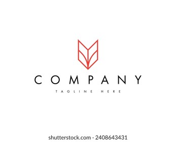 minimal fox head line logo design