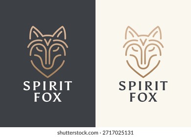 Minimal Fox Head Logo. Stylized Fox Design.