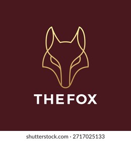 Minimal Fox Head Logo. Stylized Fox Design.