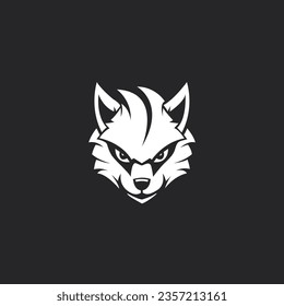 Minimal fox mascot logo vector template
