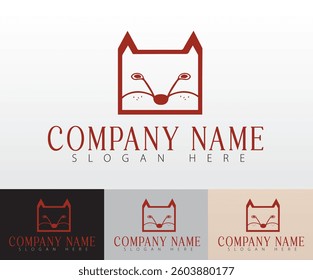 A minimal fox sketch logo created with flowing line art.