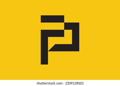 Minimal FP Logo. Icon Of A PF Letter On A Luxury Background. Logo Idea Based On The FP Monogram Initials. Professional Variety Letter Symbol And PF Logo On Background.