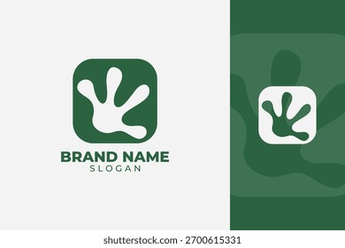 Design de logotipo de sapo mínimo, identidade de marca animal moderna simples para a natureza ou negócio criativo
