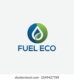 Design de logotipo minimal Fuel Eco com cores de gradiente. O design do logotipo da letra.