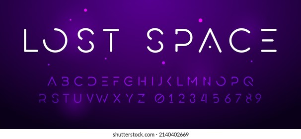 Minimal Future Space Typography With Numbers