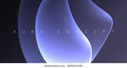 Fundo abstrato futurista mínimo com formas translúcidas em camadas roxas e gradientes suaves. Perfeito para marcas, design digital, planos de fundo de IU e composições visuais premium.