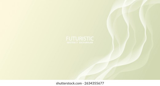 Minimal futuristic abstract background with soft white wave lines and gentle gradient tones. Ideal for technology themes, modern designs, presentations, and elegant backdrops.