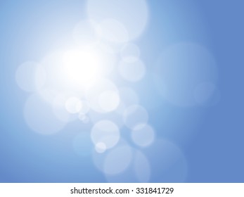 Minimal futuristic blue abstract Vector Bright Bokeh Background