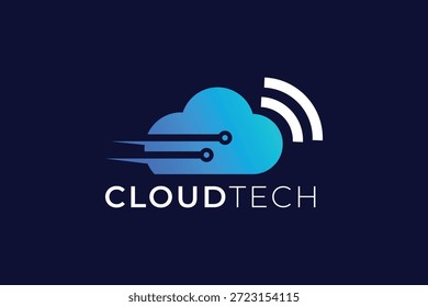 Minimal Futuristic Cloud Logo Template