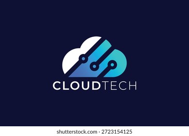 Minimale futuristische Cloud-Logo-Vorlage