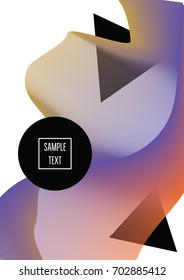 Minimal Futuristic Cover Template. Vector Neon Colored Iridescent Background. Modern Digital Geometric Gradient Poster. Glam and Glitch Vertical Simple Design. Rainbow colored Bright Trendy Tech Cover