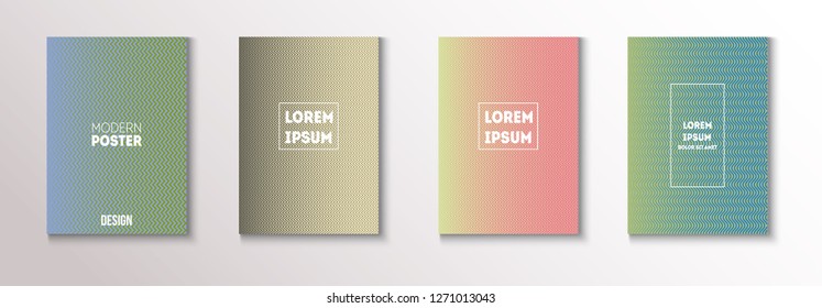 Minimal Futuristic Music Poster, Trendy Vector Cover Design. Green, Pink, Blue, Gray Geometric Blend Presentation, Notebook Print. Magazine Minimal Cover, Banner. Hipster Tech Futuristic Paper Layout