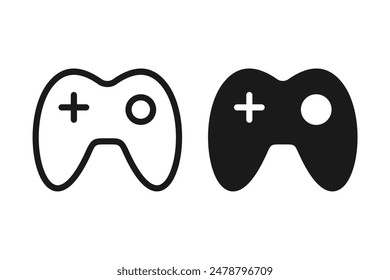 Minimal game controller or gamepad flat vector icon for gaming apps and websites on blank background