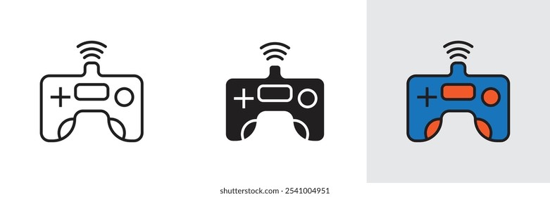 Minimales Gamepad-Symbol. Game-Controller Silhouette Vektor, Video-Game-Controller, Joystick, Web-Symbole und Unterhaltung.