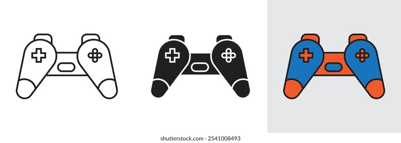 Minimales Gamepad-Symbol. Game-Controller Silhouette Vektor, Video-Game-Controller, Joystick, Web-Symbole und Unterhaltung.