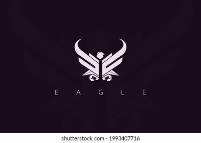 Minimal Gaming Eagle logo. Creative Eagle vector