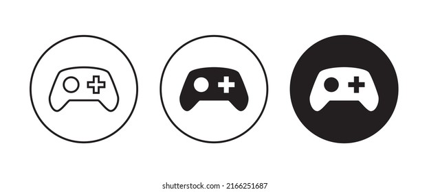 Minimal Gaming Symbol - Stream modern Games - Wireless Controller Icon, Game pad or Joystick Icons  vector, sign, symbol, logo, illustration, editable stroke, flat design style isolated on white
