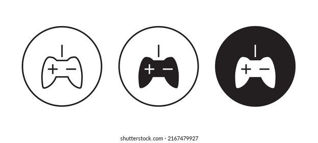 Minimal Gaming Symbol - Stream modern Games - Wireless Controller Icon, Game pad or Joystick Icons  vector, sign, symbol, logo, illustration, editable stroke, flat design style isolated on white