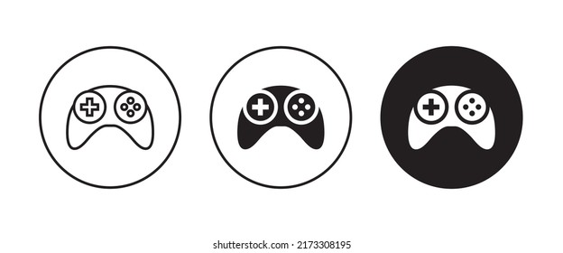 Minimal Gaming Symbol - Stream modern Games - Wireless Controller Icon, Game pad or Joystick Icons  vector, sign, symbol, logo, illustration, editable stroke, flat design style isolated on white