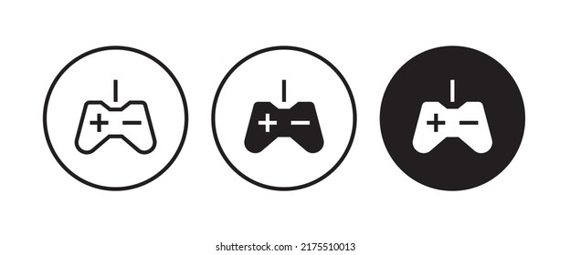 Minimal Gaming Symbol - Stream modern Games - Wireless Controller Icon, Game pad or Joystick Icons  vector, sign, symbol, logo, illustration, editable stroke, flat design style isolated on white