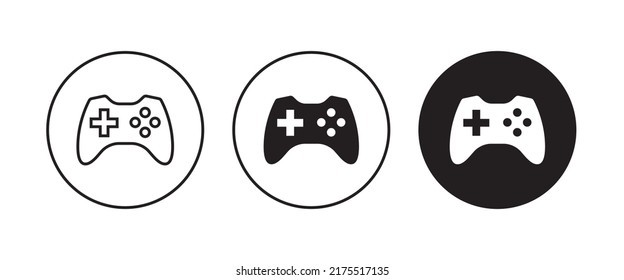 Minimal Gaming Symbol - Stream modern Games - Wireless Controller Icon, Game pad or Joystick Icons  vector, sign, symbol, logo, illustration, editable stroke, flat design style isolated on white