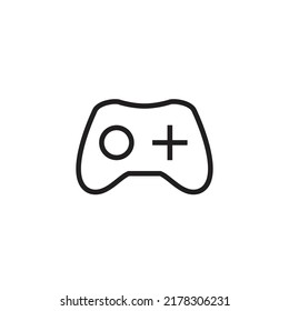 Minimal Gaming Symbol - Stream Modern Games - Wireless Controller Icon, Game Pad Or Joystick Icons  Vector, Sign, Symbol, Logo, Illustration, Editable Stroke, Flat Design Style Isolated On White