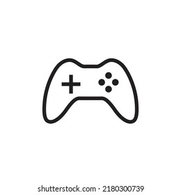 Minimal Gaming Symbol - Stream modern Games - Wireless Controller Icon, Game pad or Joystick Icons  vector, sign, symbol, logo, illustration, editable stroke, flat design style isolated on white