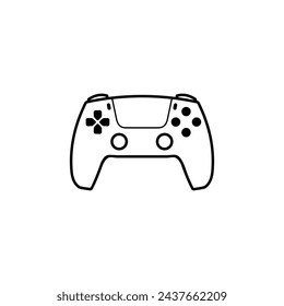 Minimal Gaming Symbol - Stream modern Games - Wireless Controller Icon - Vector