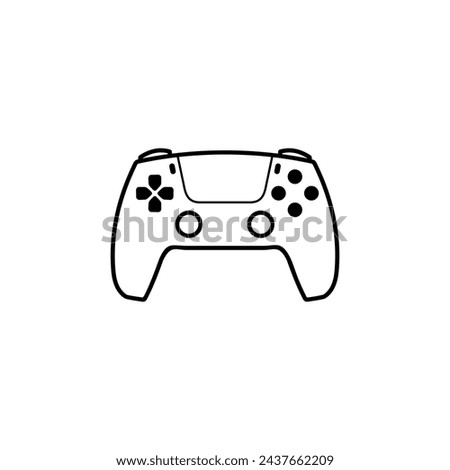 Minimal Gaming Symbol - Stream modern Games - Wireless Controller Icon - Vector