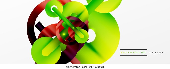 Minimaler geometrischer abstrakter Hintergrund. Kreislauf-, Linien- und Rundformen-Design. Trendy Techno Business Template für Tapete, Banner, Hintergrund oder Landung